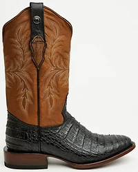 Tanner Mark Men's Caiman Print Western Boots - Round Toe