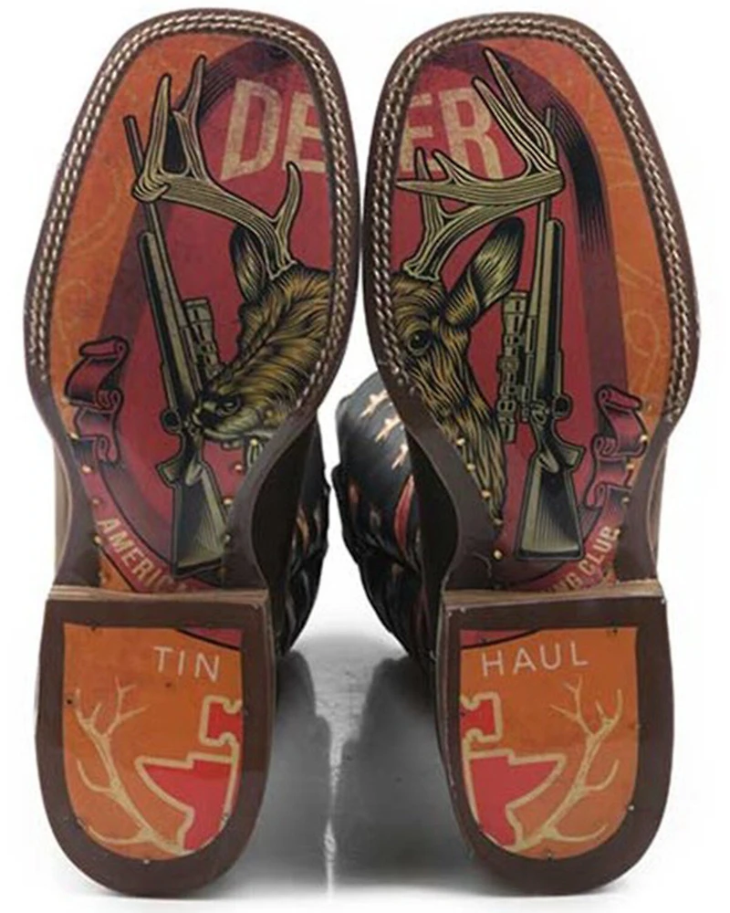 Tin Haul Men's Open Season Transparent Western Boots - Broad Square Toe