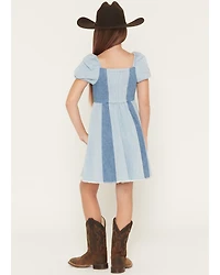 Self Esteem Girls' Short Sleeve Denim Dress