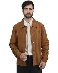 Frye Men's Solid Suede Snap Western Shirt