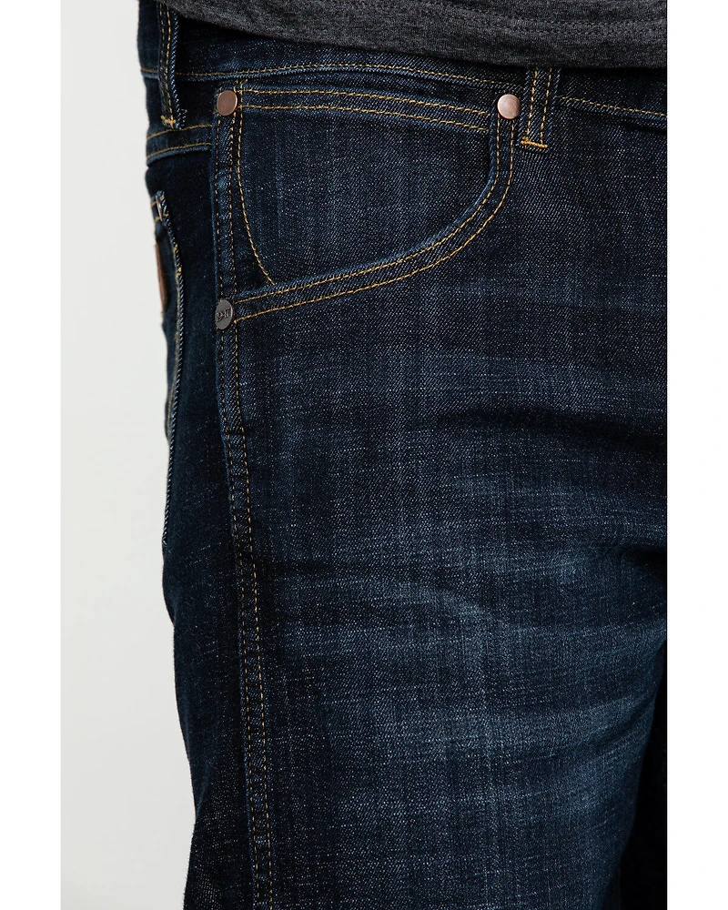Wrangler Retro Men's Dax Dark Wash Slim Bootcut Stretch Denim Jeans