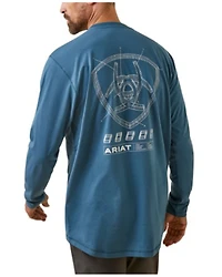 Ariat Men's Rebar Workman Blueprint Long Sleeve Graphic T-Shirt