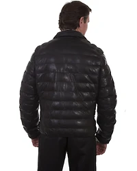 Scully Men's Horizontal Ribbed Leather Jacket