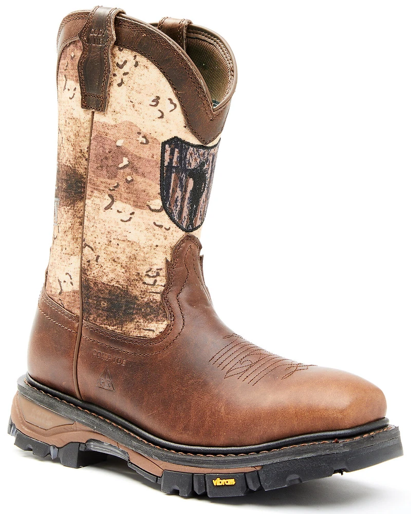 Cody James Men's 11" Camo Flag Decimator Work Boot - Composite Toe
