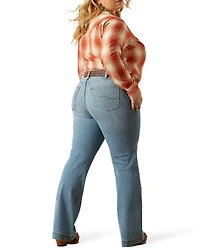 Ariat Women's Zoe Medium Wash Mid Rise Trouser Stretch Denim Jeans - Plus