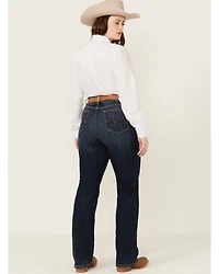 Ariat Women's Desiree Dark Wash Perfect Rise Bootcut Stretch Denim Jeans - Plus