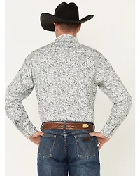 Wrangler Retro Premium Men's Paisley Print Long Sleeve Snap Western Shirt