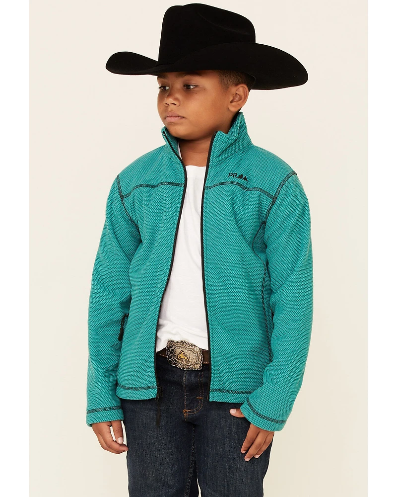 Powder River Outfitters Boys' Honeycomb Performance Zip-Front Fleece Jacket