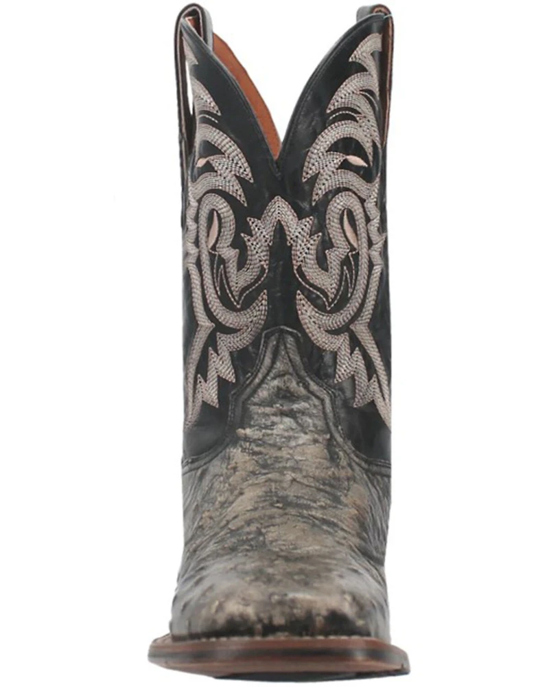 Dan Post Men's Dillinger Full Quill Ostrich Western Boots - Broad Square Toe