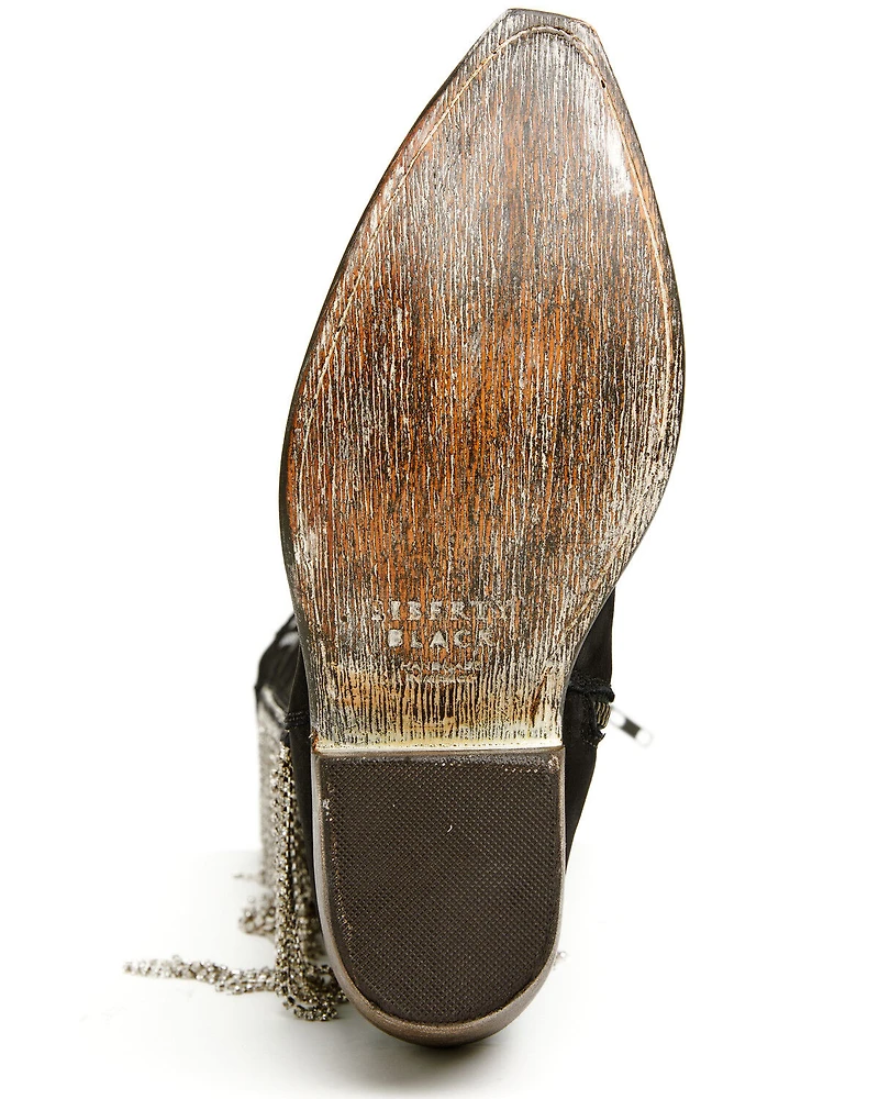 Liberty Black Women's Narel Inlay Fringe Tall Western Boots - Snip Toe