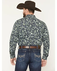 Gibson Trading Co Men's Hubert Floral Print Long Sleeve Snap Stretch Western Shirt