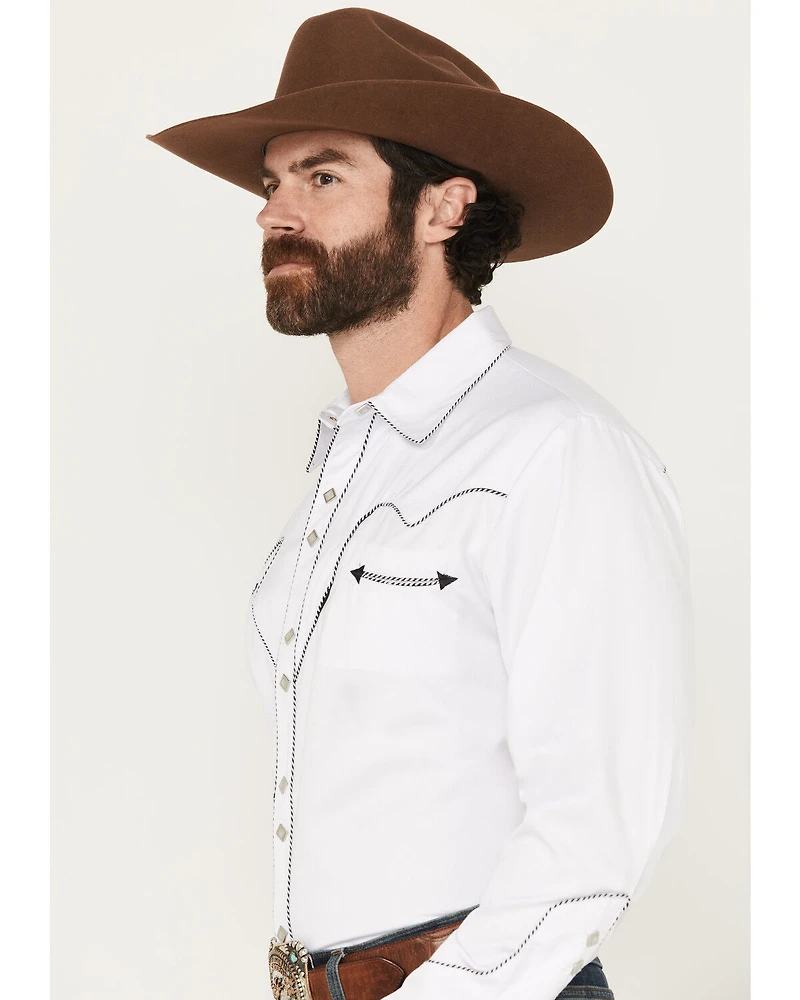 Scully White Retro Western Shirt