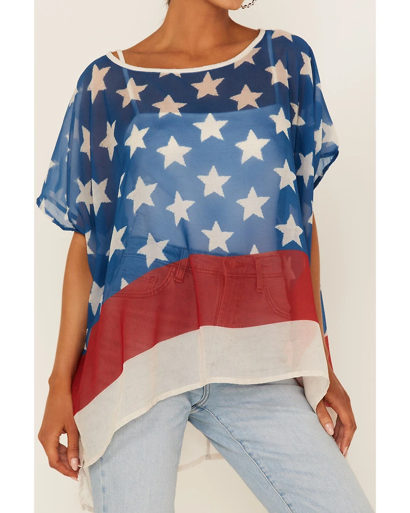 Tasha Polizzi Women's Stars & Stripes Spirit Poncho