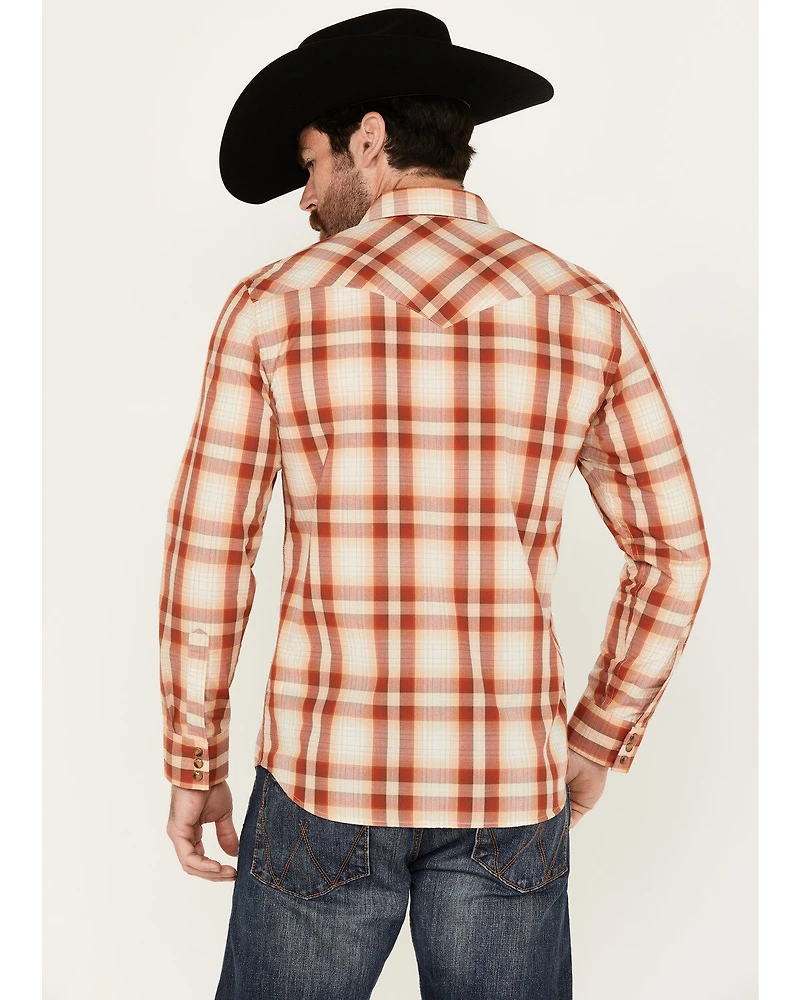 Pendleton Men's Frontier Plaid Print Long Sleeve Snap Western Shirt