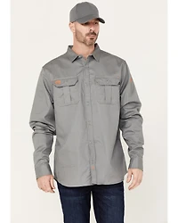 Hawx Men's FR Solid Long Sleeve Button-Down Woven Work Shirt - Big & Tall