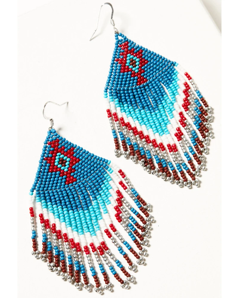 Idyllwind Women's Blueridge Antique Seed Bead Fringe Earrings