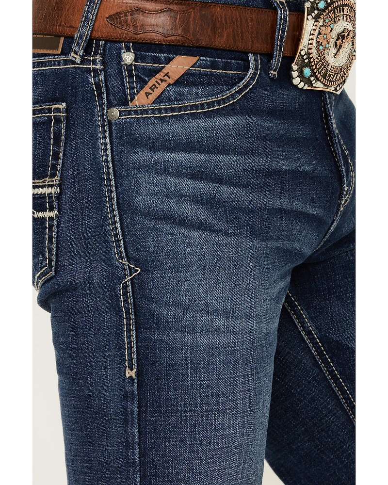 Ariat Men's M8 Champ Ashton Medium Wash Modern Slim Fit Stretch Denim Jeans