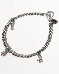 Paige Wallace Women's Navajo Pearls Tiny Charm Bracelet