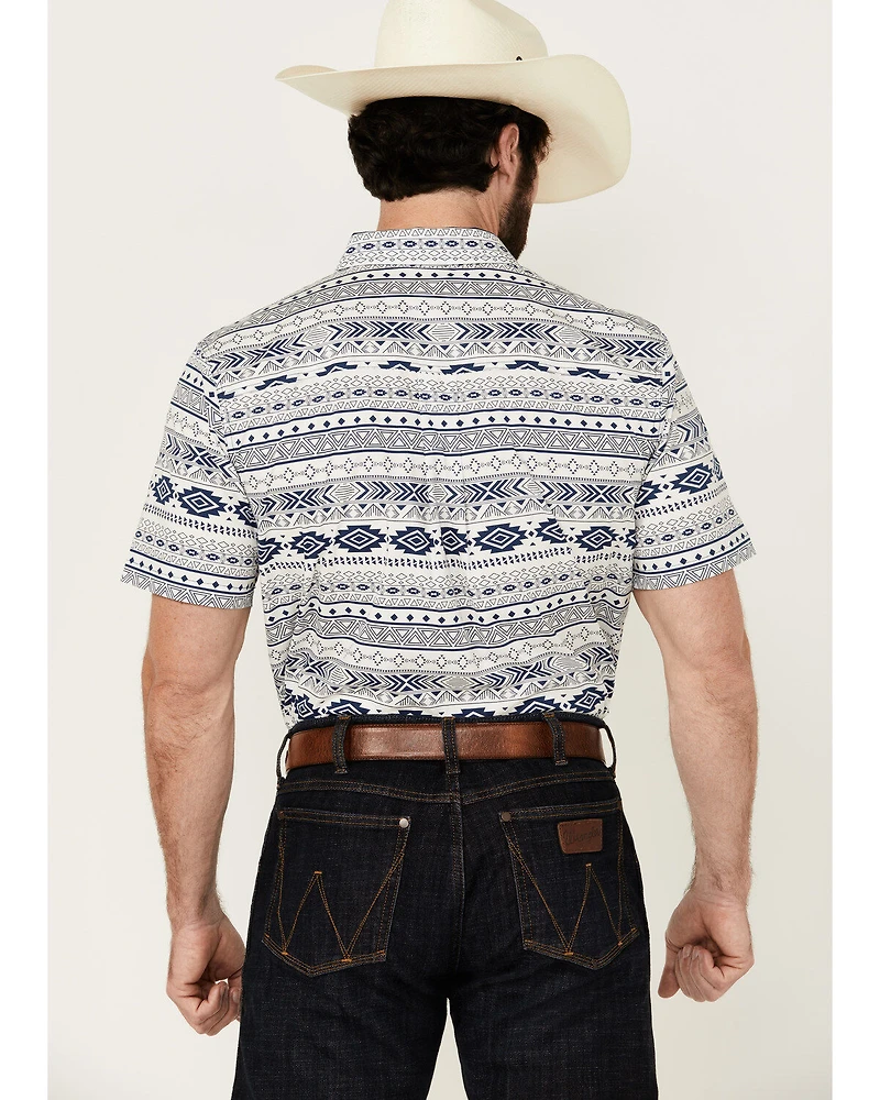 Cody James Men's Apache Trail Southwestern Striped Short Sleeve Button-Down Stretch Western Shirt