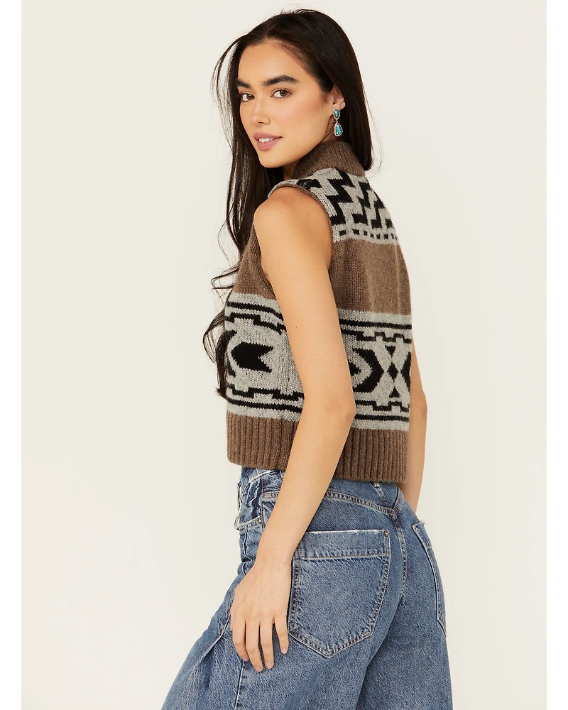 Pendleton Women's Printed Zip Sweater Vest
