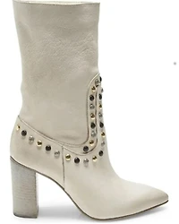 Free People Women's Dakota Heel Studded Western Boots - Round Toe