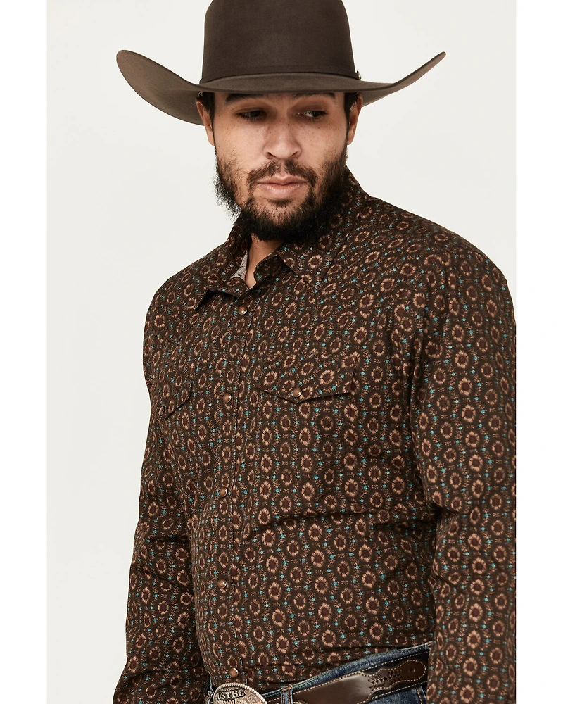 Gibson Trading Co Men's Donovan Medallion Print Long Sleeve Snap Western Shirt