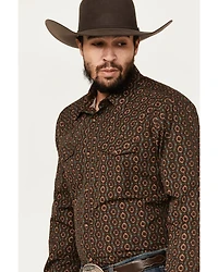 Gibson Trading Co Men's Donovan Medallion Print Long Sleeve Snap Western Shirt