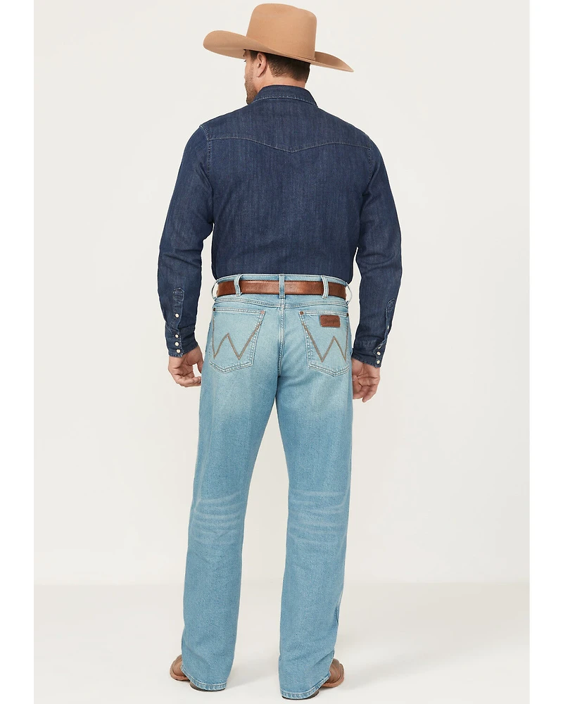 Wrangler Men's Retro Midland Medium Washed Relaxed Fit Bootcut Stretch Denim Jeans
