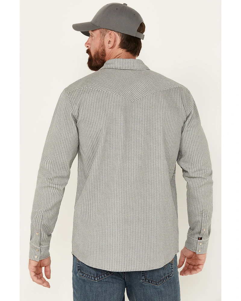Cody James Men's FR Midweight Printed Long Sleeve Pearl Snap Work Shirt