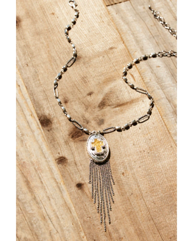 Shyanne Women's Cross Fringe Necklace