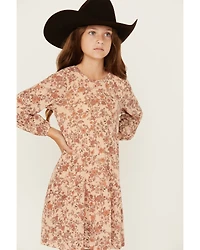 Hayden LA Girls' Floral Drop Waist Mini Dress