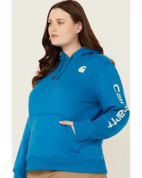 Carhartt Women's Relaxed Fit Midweight Logo Graphic Hoodie - Plus
