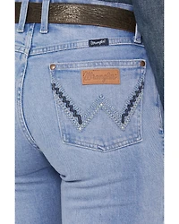 Wrangler Retro Women's Kai Light Wash Mid Rise Bootcut Stretch Denim Jeans