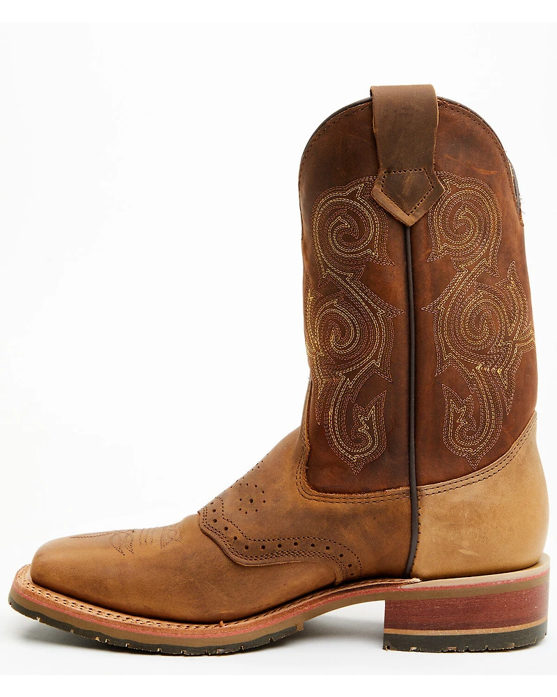Double H Men's Boot Barn Exclusive 11" Domestic I.C.E™ Saddle Vamp Western Boots - Broad Square Toe