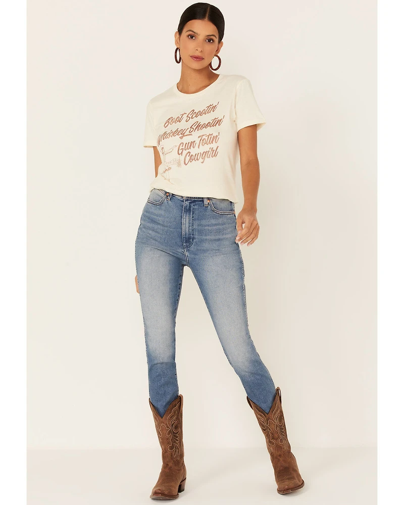 Southern Sierra Women's Boot Scootin Whiskey Shootin Graphic Short Sleeve Tee