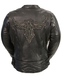 Milwaukee Leather Women's Concealed Carry Embroidered Phoenix Jacket