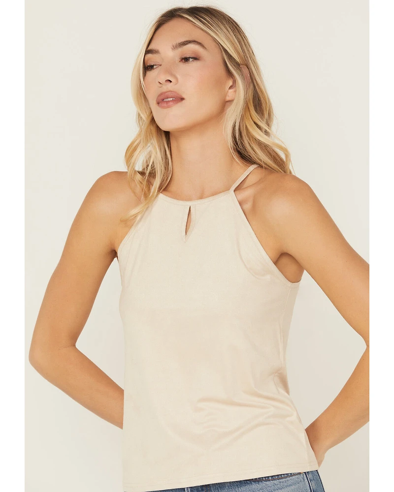 Shyanne Women's Faux Suede Halter Tank