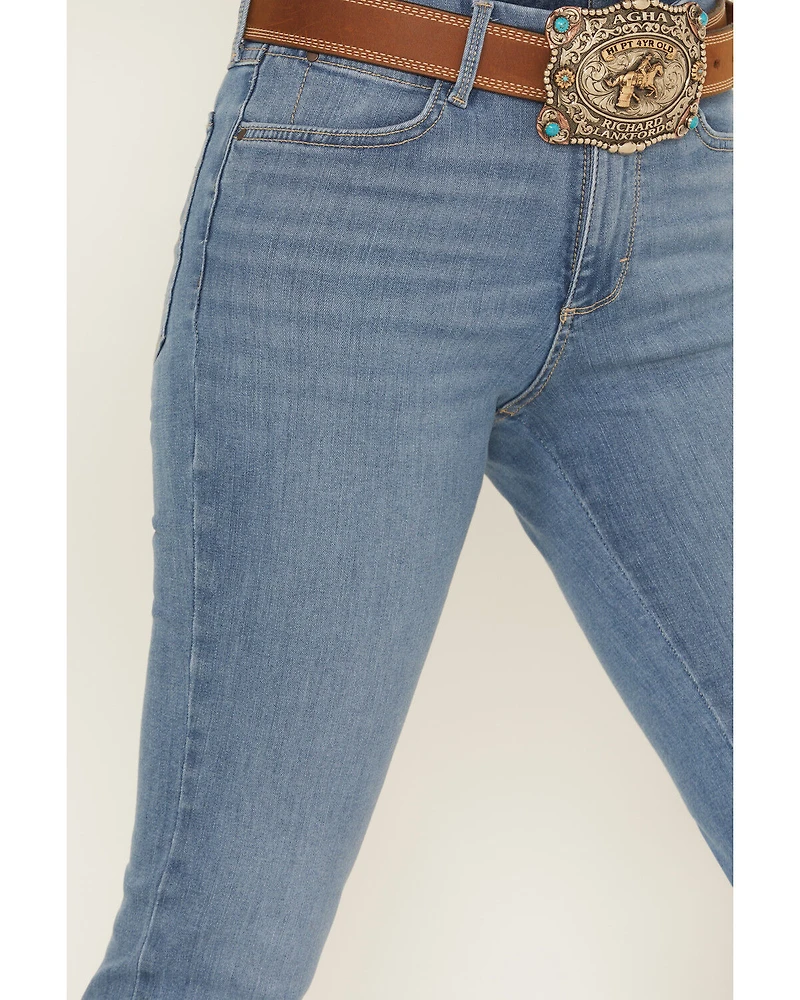 Wrangler Women's Palmer Medium Wash Bespoke High Rise Bootcut Stretch Denim Jeans
