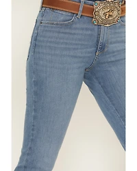 Wrangler Women's Palmer Medium Wash Bespoke High Rise Bootcut Stretch Denim Jeans