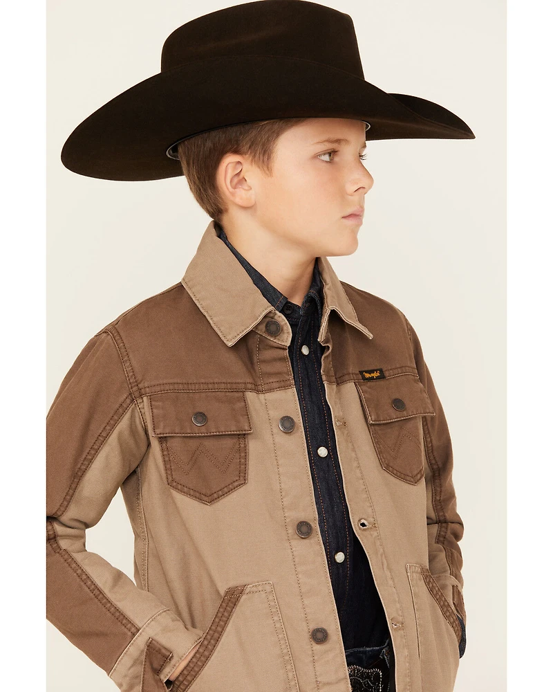 Wrangler Boys' Button-Down Long Jacket