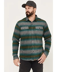 Dakota Grizzly Men's Bowie Button Down Long Sleeve Striped Western Fleece Shirt