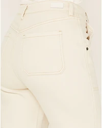 Cleo + Wolf Women's High Rise Relaxed Straight Jeans