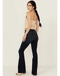 Shyanne Women's Luna High Rise Flare Stretch Denim Jeans