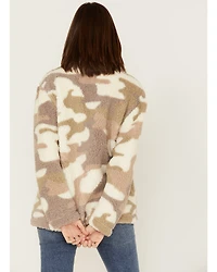 Stillwater Supply Women's Camo Print Sherpa Zip Sweater