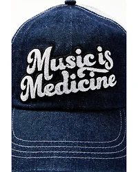 Idyllwind Women's Music Is Medicine Embroidered Mesh Back Ball Cap