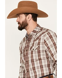 Cody James Men's Day Trip Plaid Print Long Sleeve Western Snap Shirt