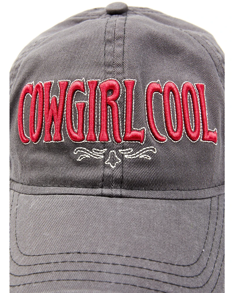 Shyanne Women's Cowgirl Cool Embroidered Solid Back Ball Cap