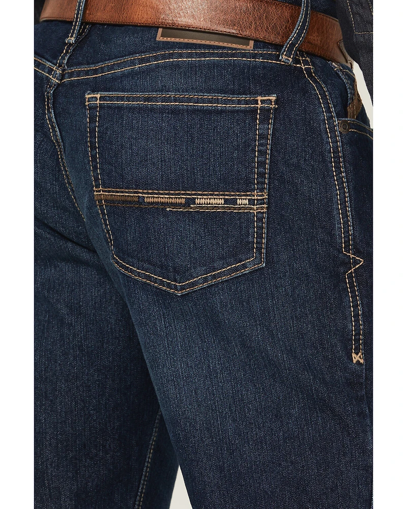 Ariat Men's Dark Wash Hampton Relaxed Bootcut Stretch Denim Jeans