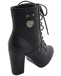 Milwaukee Leather Women's Lace Toe Platform Boots - Round