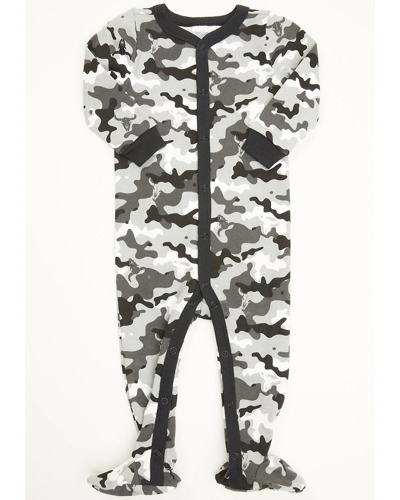 Cody James Infant Boys' Printed Jersey Steer Head & Camo Sleep Set